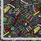 Back to School Chalkboard Text Black Cotton Fabric by the Yard
